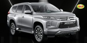 Mitsubishi Montero Sport 2026 negra 4x4 vista frontal Rioja Rent a Car