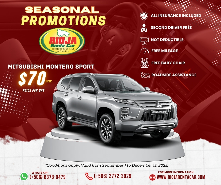 Mitsubishi Montero Sport 2025 season special offer at Rioja Rent a Car